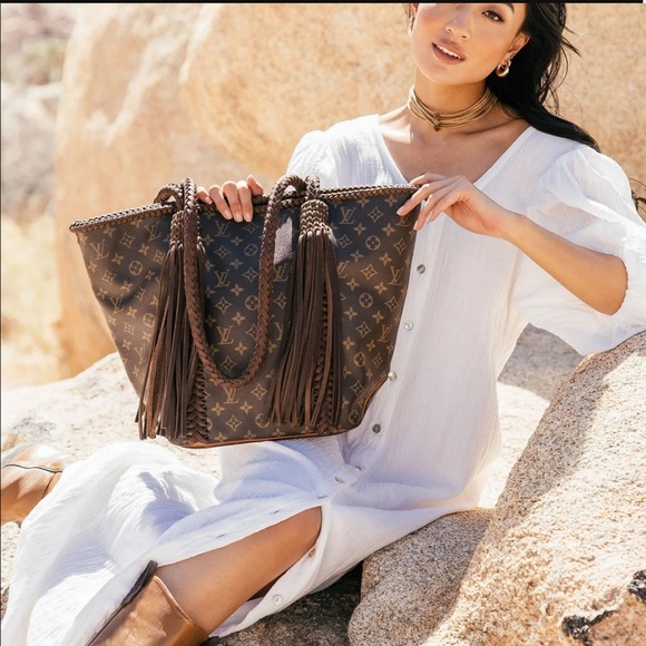 Vintage Boho Handbags - Vintage Boho Mykonos Tote Bag